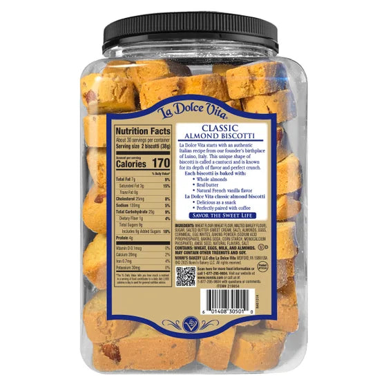 La Dolce Vita Classic Italian Biscotti, 40 oz