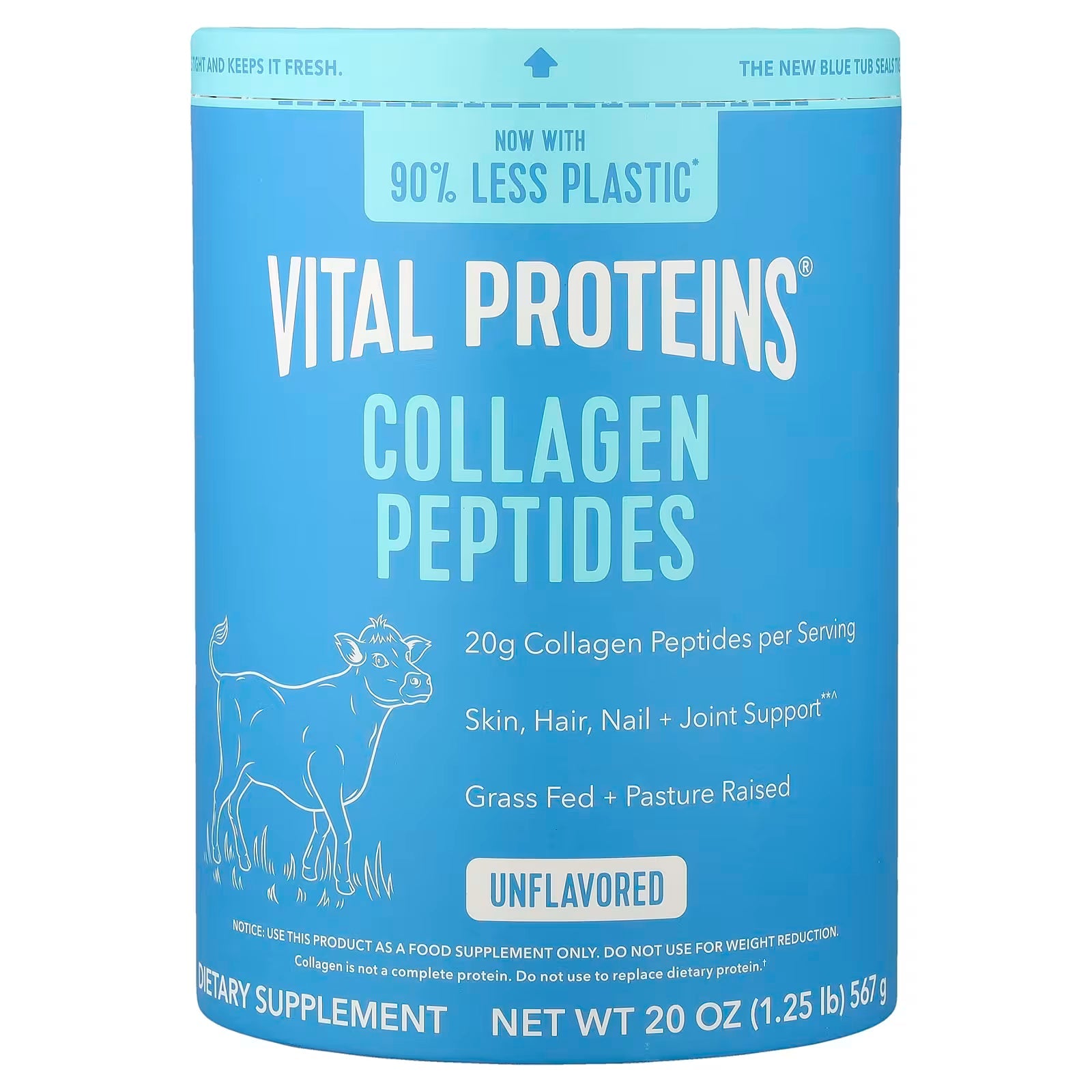 Vital Proteins, Collagen Peptides, Unflavoured, 20 oz (567 g)