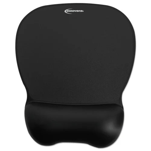 Innovera Gel Mouse Pad with Wrist Rest, 9.62 x 8.25, Black (IVR51450)