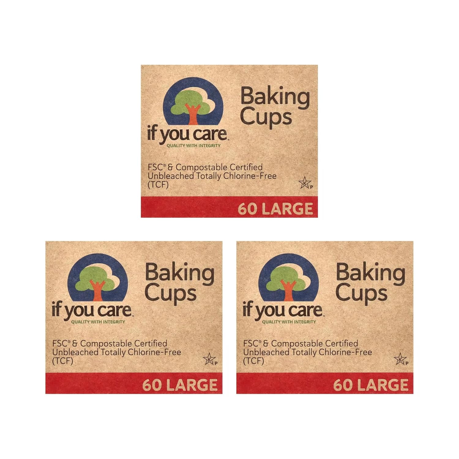 If You Care FSC Certified Unbleached Large Baking Cups, 60ct, 3pk Click to see full view If You Care FSC Certified Unbleached Large Baking Cups, 60ct, 3pk
