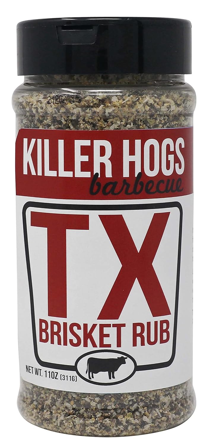 SeKiller Hogs BBQ TX Brisket Dry Rub, Championship Texas Barbecue asoning Blend for Smoking and Grilling, Use on Beef, Ribs, Steaks, or Turkey, 11 oz Shaker
