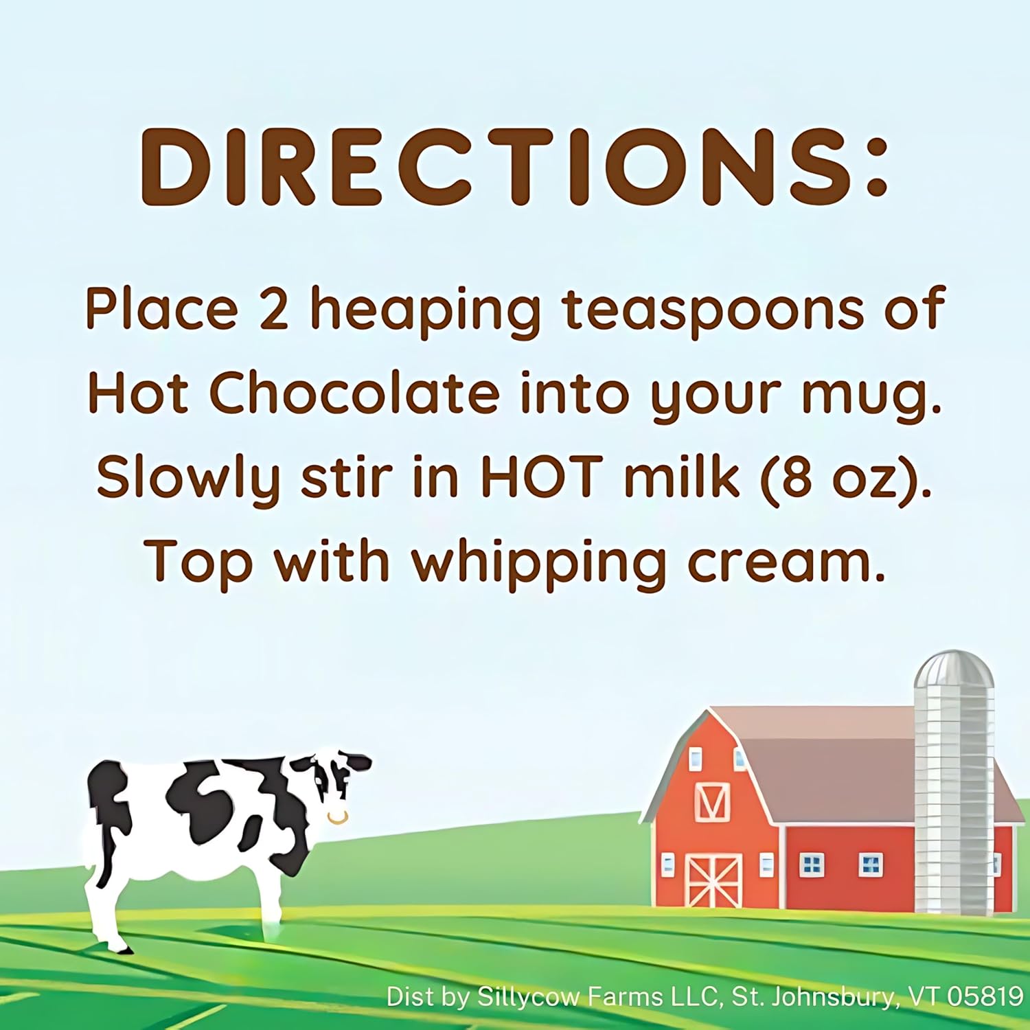 Sillycow Farms Hot Chocolate Mix Truffle Flavor | Vegan, Nut Free Certified Quality Cocoa Powder | Gluten-Free, Non-GMO & Dairy-Free | Reusable Packaging | 16.9 Oz Reusable Glass Bottle - Pack of 1