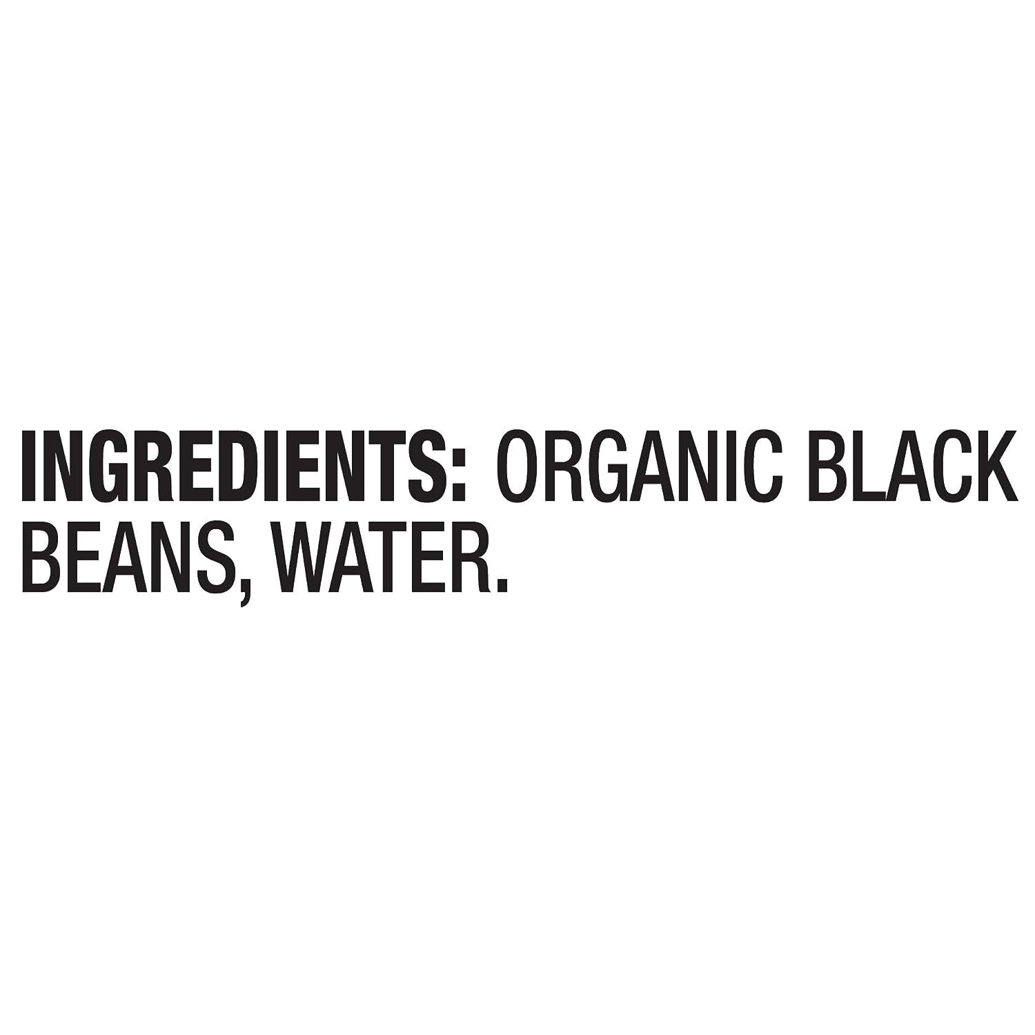 WESTBRAE 15 oz Natural Organic Black Beans, No Salt Added, Source of Plant Based Protein and Fiber, Low Fat, Gluten Free, (Pack of 12)