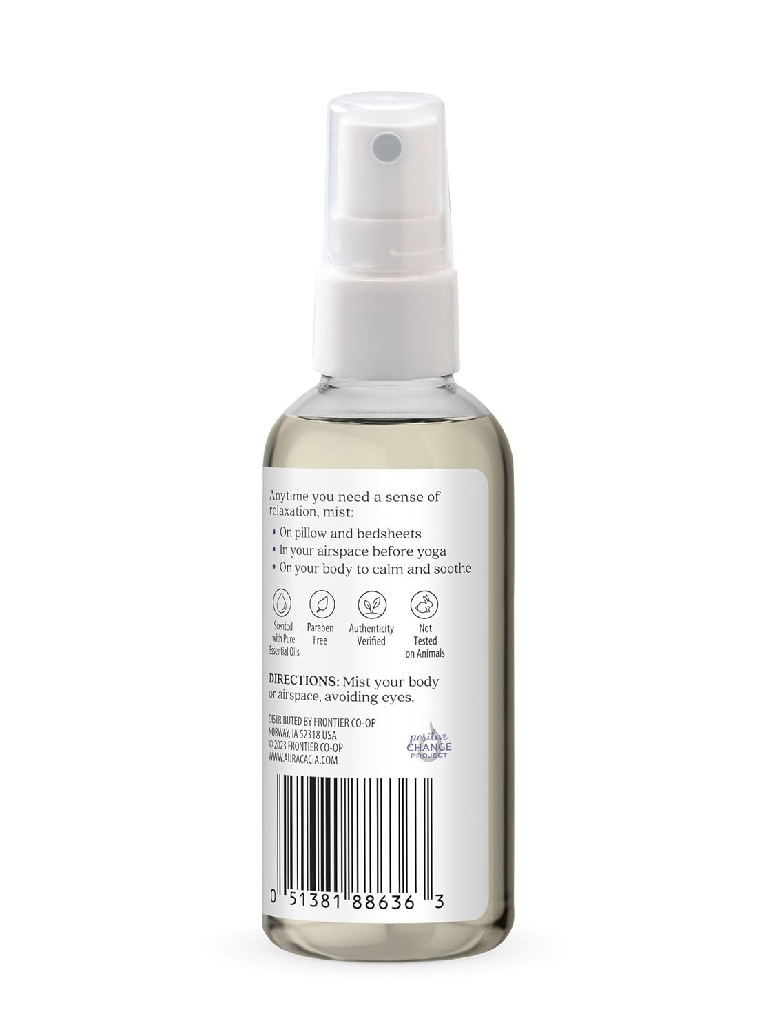Aura Cacia Relaxing Lavender Aromatherapy Mist, 4-Ounce, Lavender Pure Essential Oils, Sweet & Floral Aroma