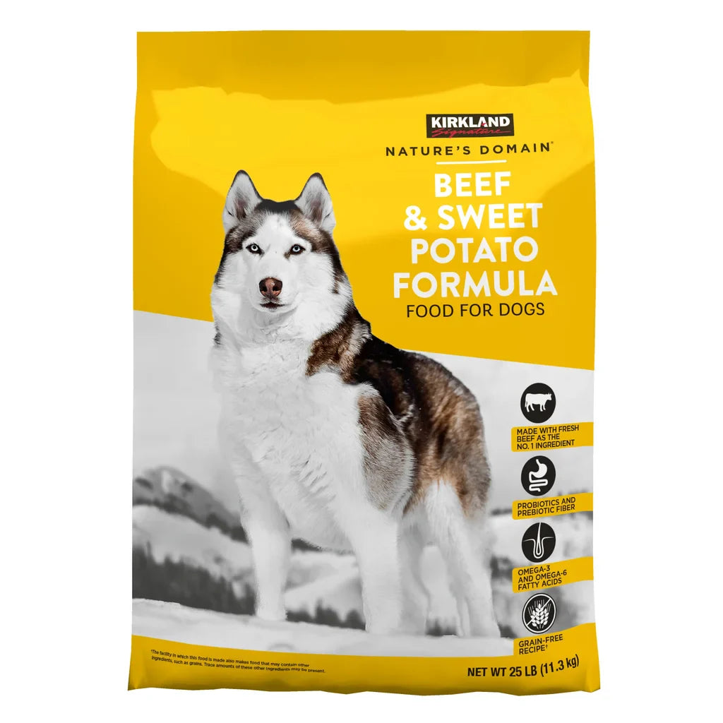 Kirkland Signature Nature's Domain Beef and Sweet Potato Dog Food, 25 lbs