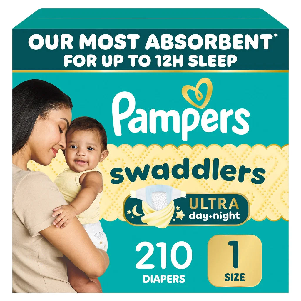 Pampers Swaddlers Ultra Diapers Sizes 1 - 2
