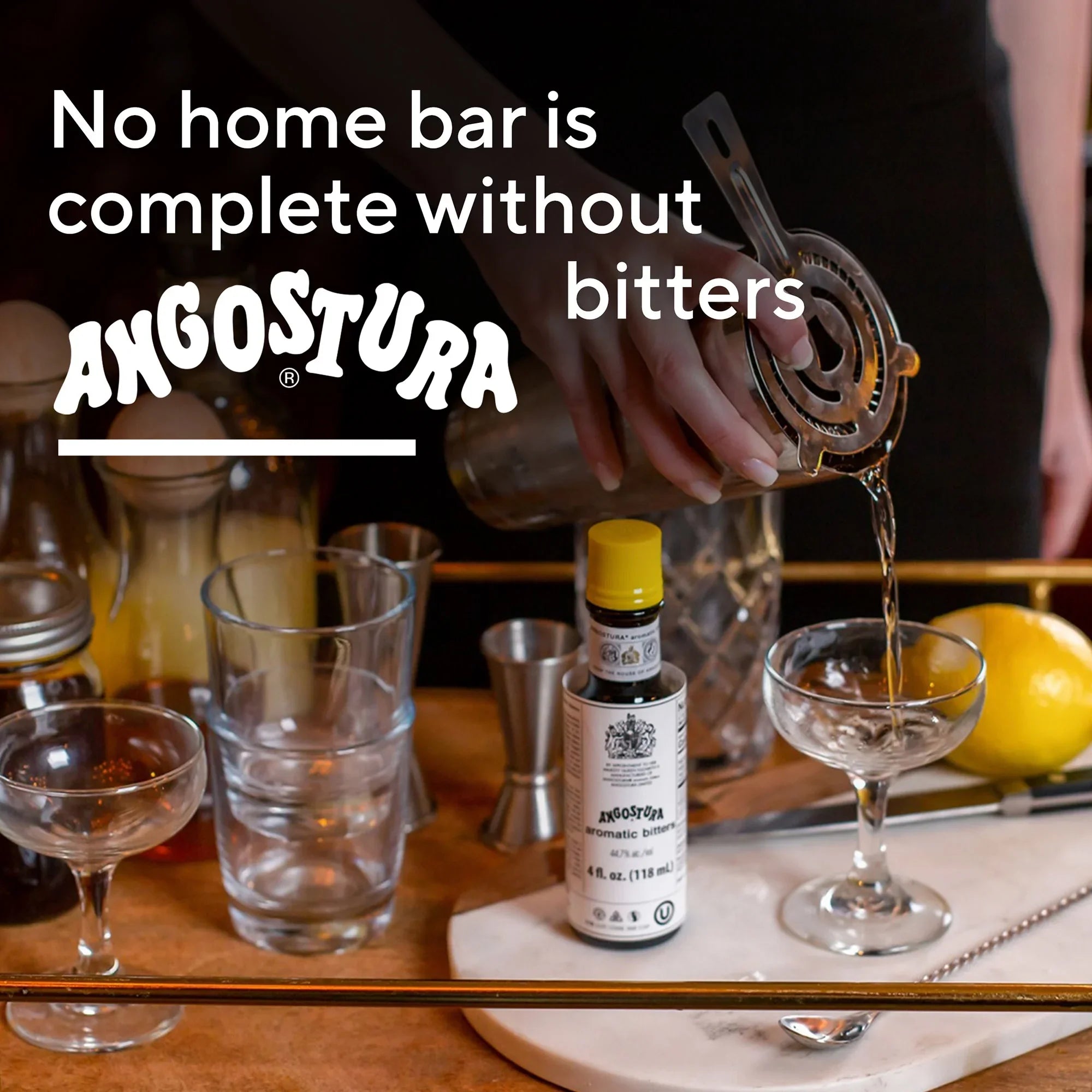 (4 pack) ANGOSTURA Aromatic Bitters, Liquid Cocktail Bitters for Professional & Home Mixologists, 4 fl oz
