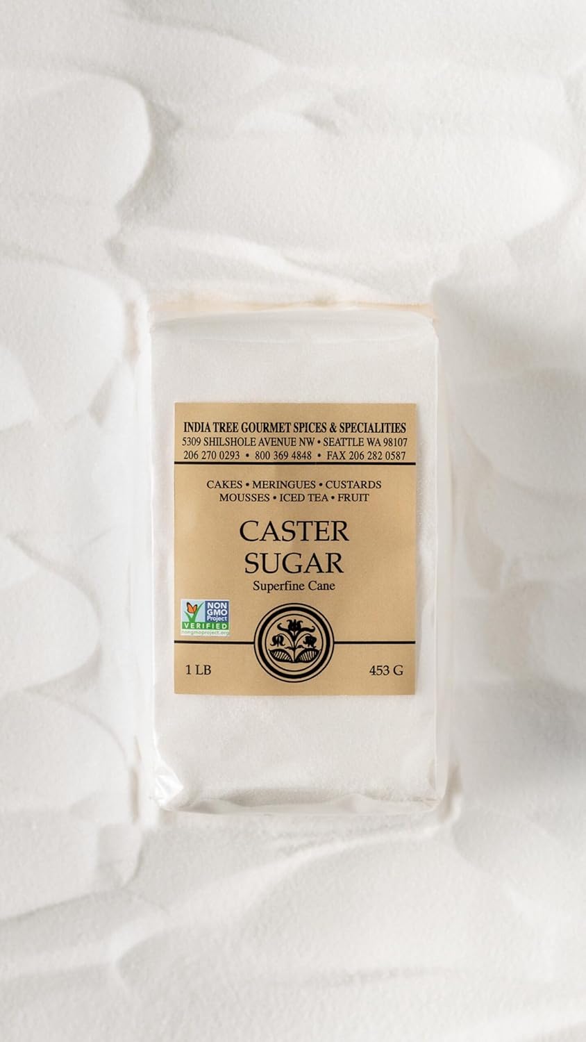 India Tree Superfine Caster Baking Sugar, Original, 16 Ounce