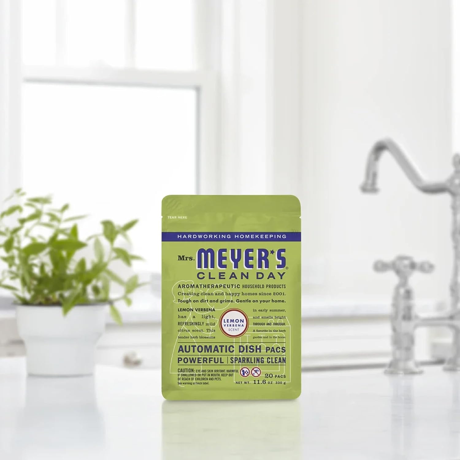Automatic Dishwasher Pods, Lemon Verbena, 20 Count