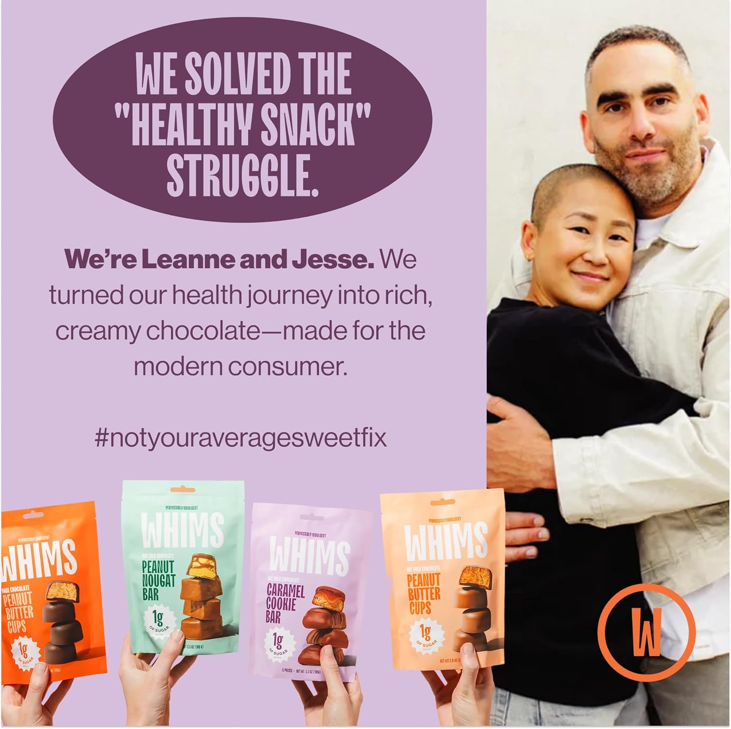 Whims Oat Milk Chocolate Caramel Cookie Bar – Clean Ingredients, Naturally Sweetened with Monk Fruit, No Sugar Alcohols – 1 Bag