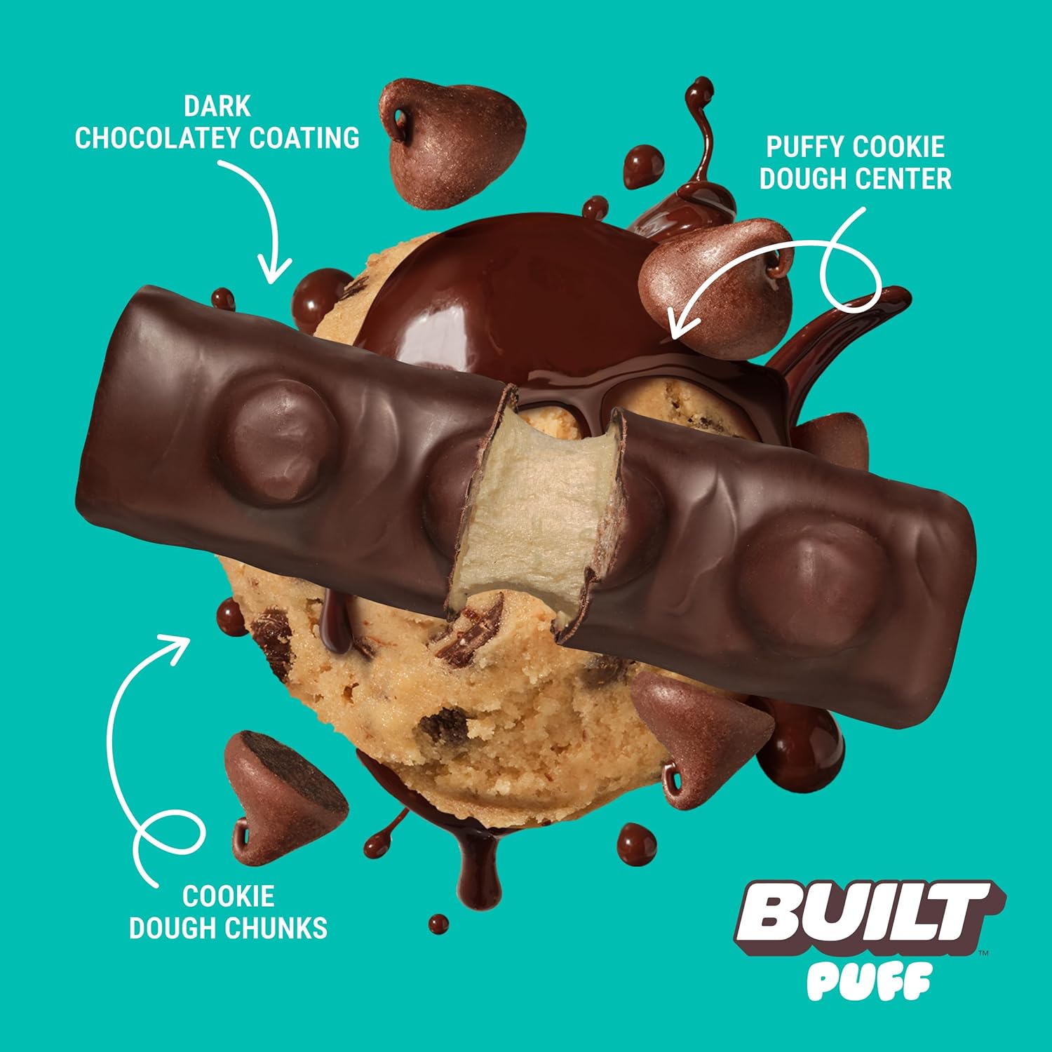 BUILT Bar Puff Protein Bars - Cookie Dough - 12 Count