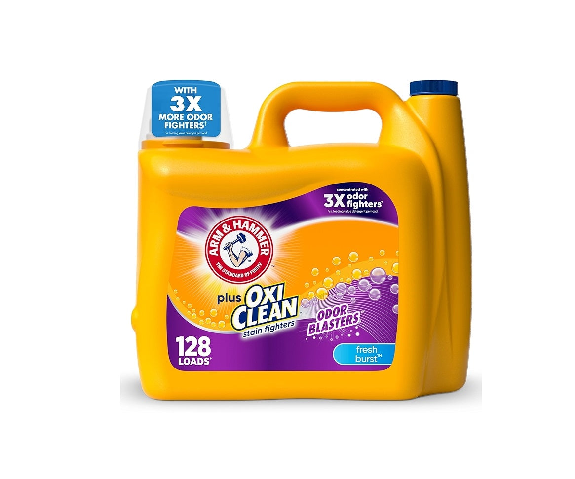 ARM & HAMMER Plus OxiClean Odor Blasters Fresh Burst, 128 Loads Liquid Laundry Detergent, 166.5 Fl oz
