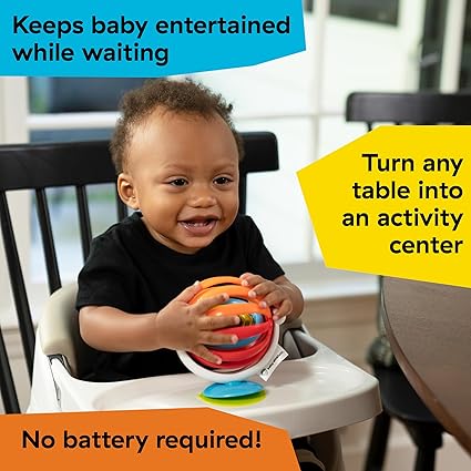 Baby Einstein Sticky Spinner BPA-Free High Chair Activity Toy, Ages 3 Months+