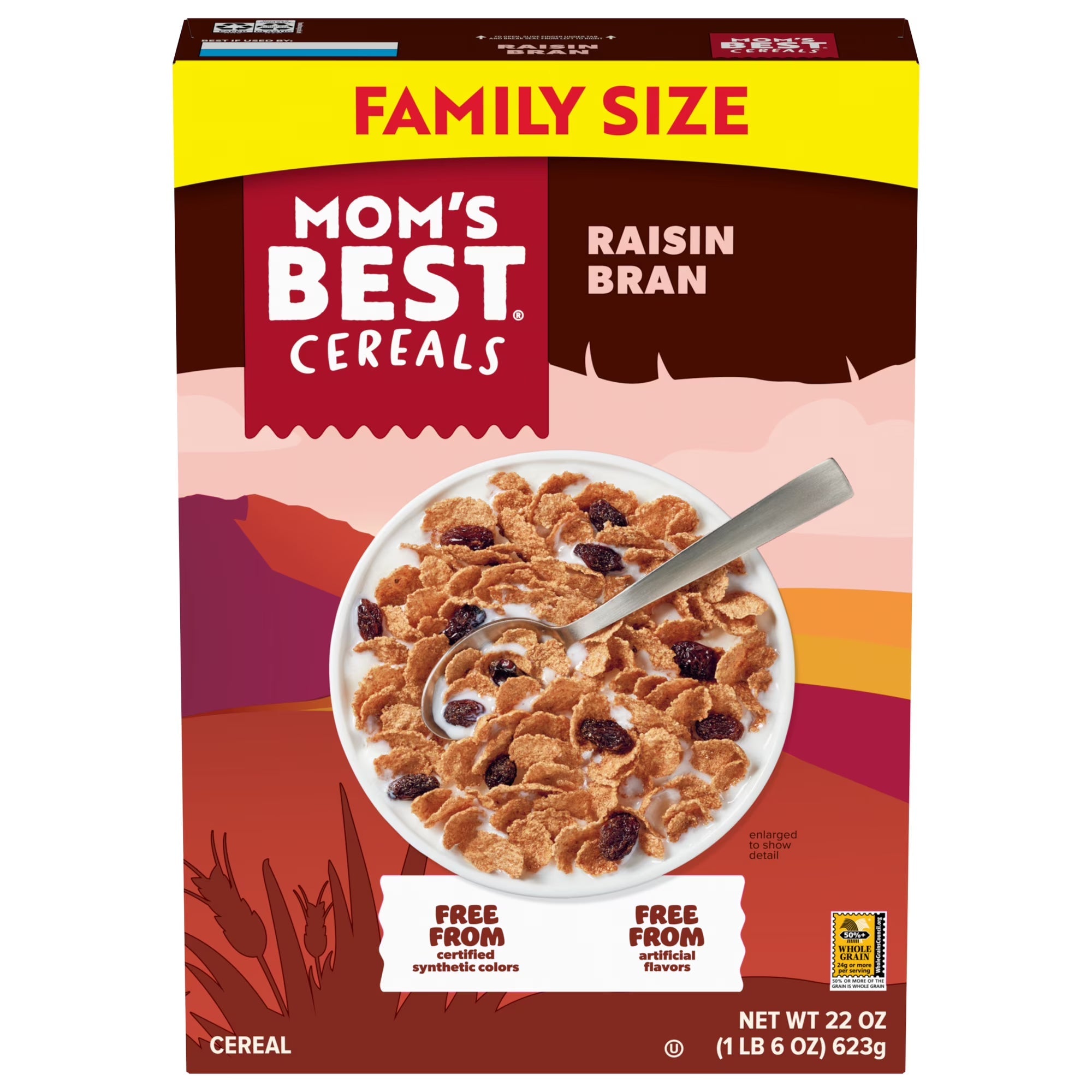 Mom’s Best Raisin Bran – Whole Grain Cereal with No Artificial Flavors, 22 oz Box