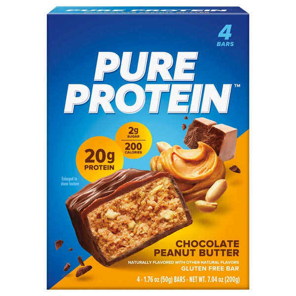 Pure Protein Bar, Gluten Free, Chocolate Peanut Butter (4 Pack) 4 x 1.76 oz